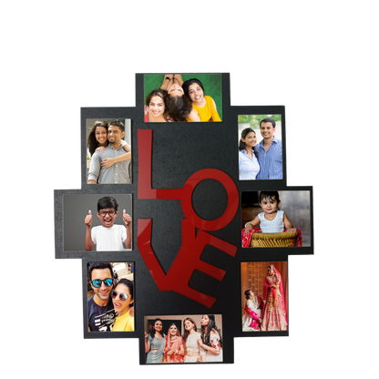 ShopTwiz Love Collage Photo Frame with 8 photos ( Customizable )