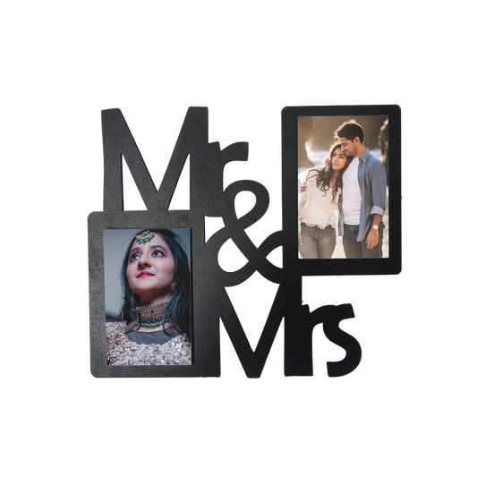 ShopTwiz Mr & Mrs Collage Photo Frame with 2 photos ( Customizable )