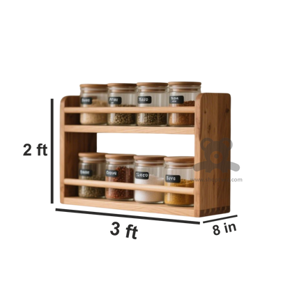 ShopTwiz Wooden Multi-Box Stand for Kitchen