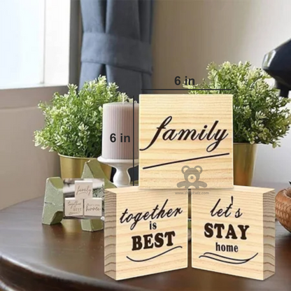 ShopTwiz Wooden Wood Blocks for Crafts, Pine Wood Board