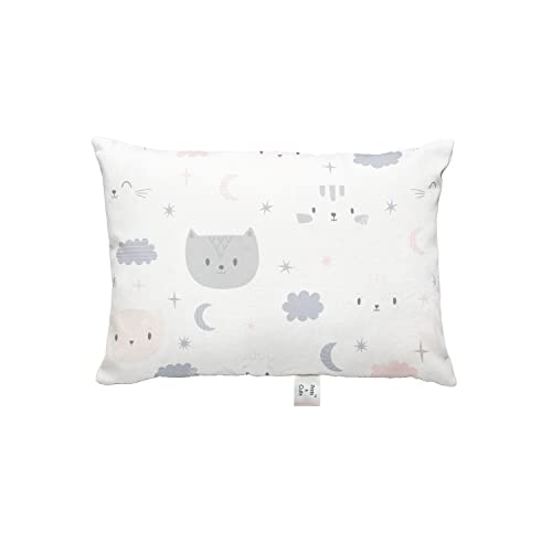 Prints and Cuts Toddler/Baby/New Born Pillow with Extra Soft Pillow Cover - Meaw - 9" x 12" - Baby Pillow for Bedding, Bed Set - (Set of 1)