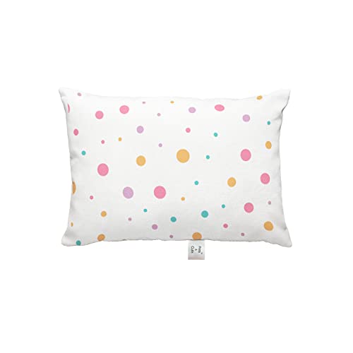 Prints and Cuts Toddler/Baby/New Born Pillow with Extra Soft Pillow Cover - Dotted Art - 9" x 12" - Baby Pillow for Bedding, Bed Set - (Set of 1)