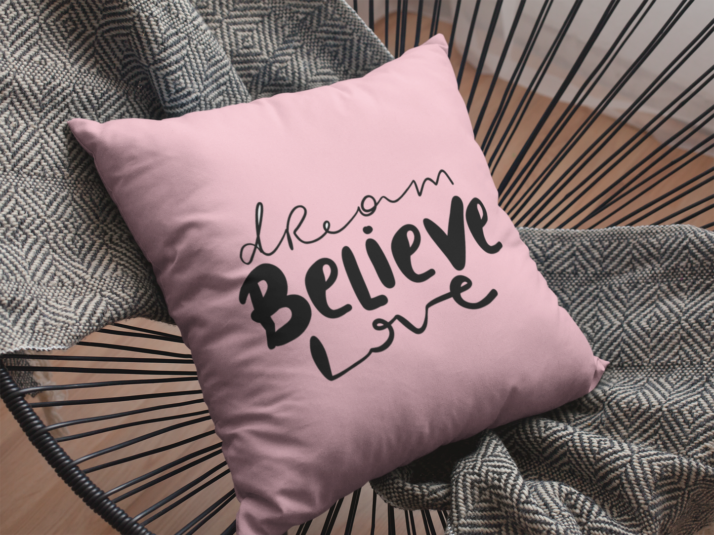 Dreams  Believe  Printed Cushion
