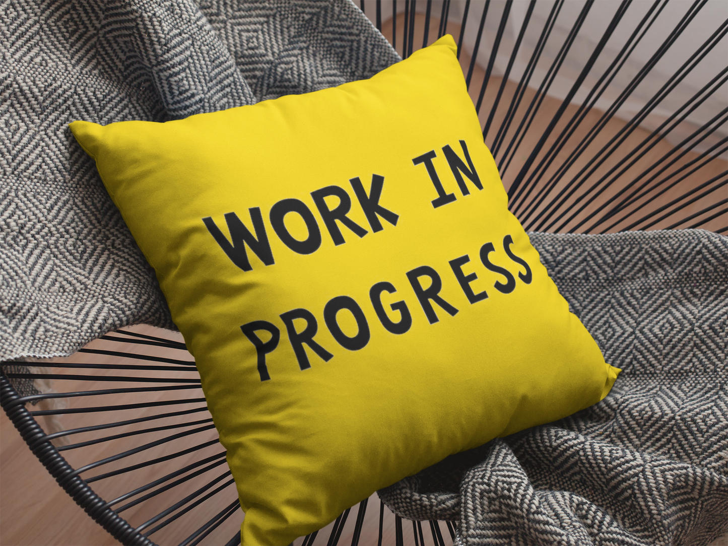 Work In Progress  Printed Cushion