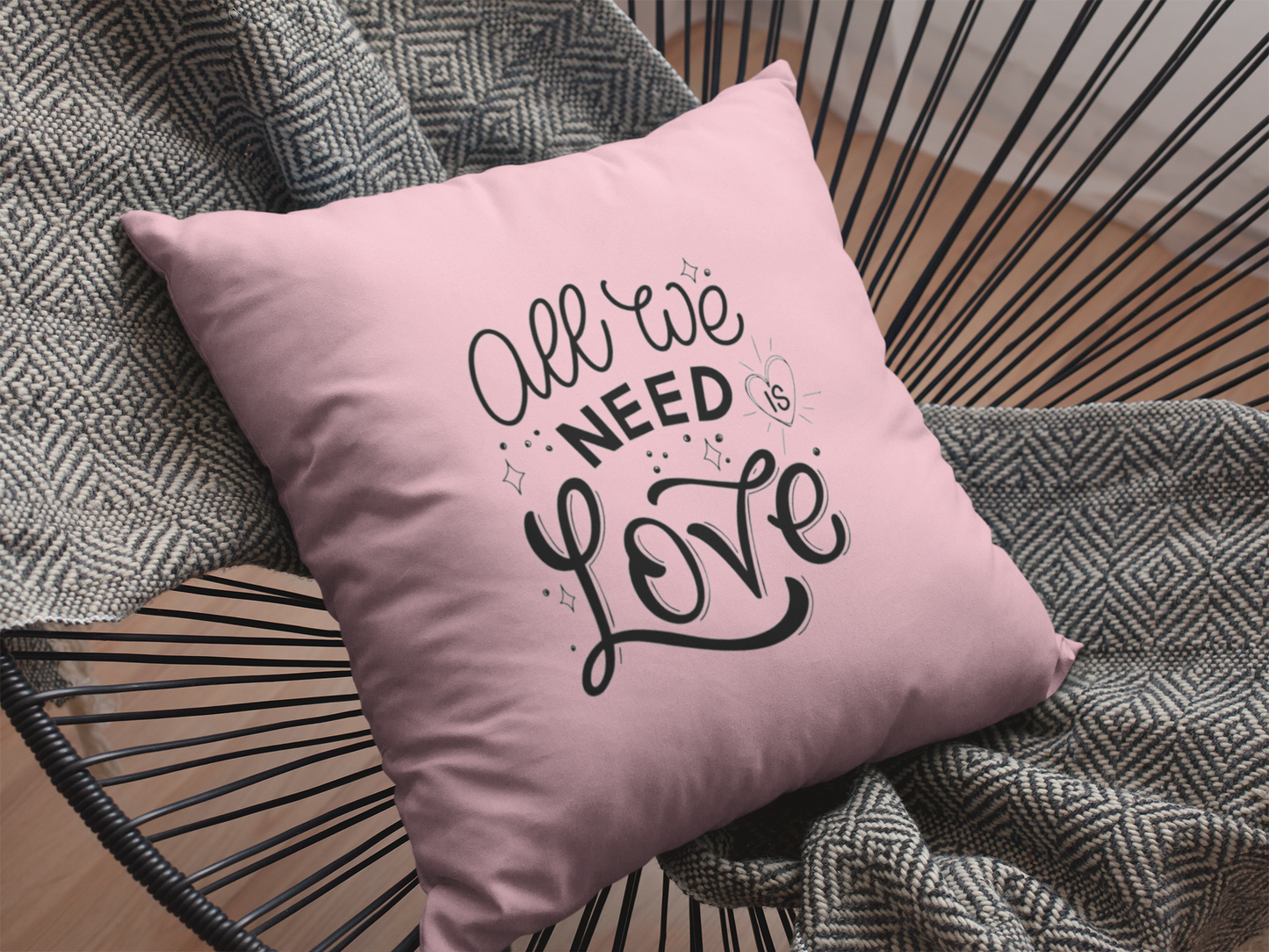 All We Need Love   Printed Cushion