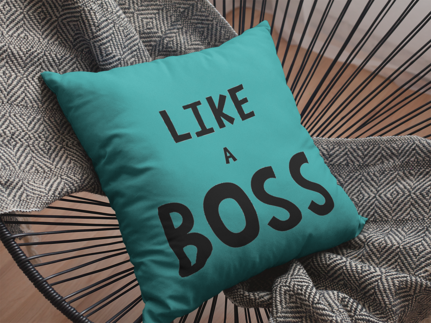 Like A Boss  Printed Cushion