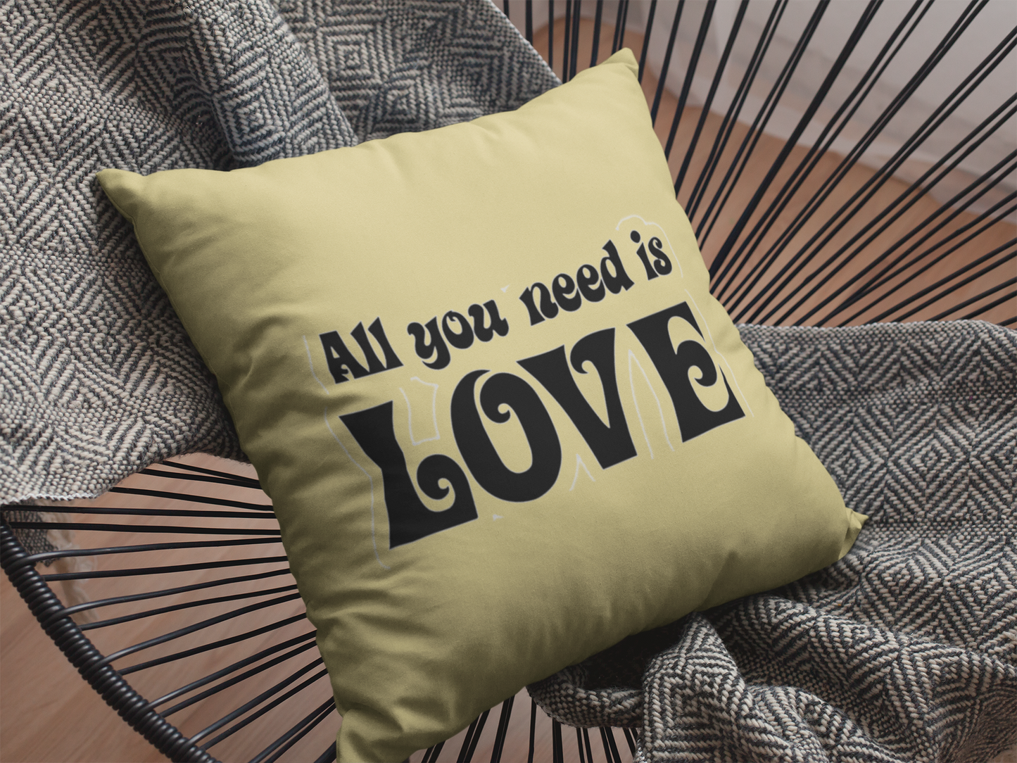All You Need Is Love  Printed Cushion