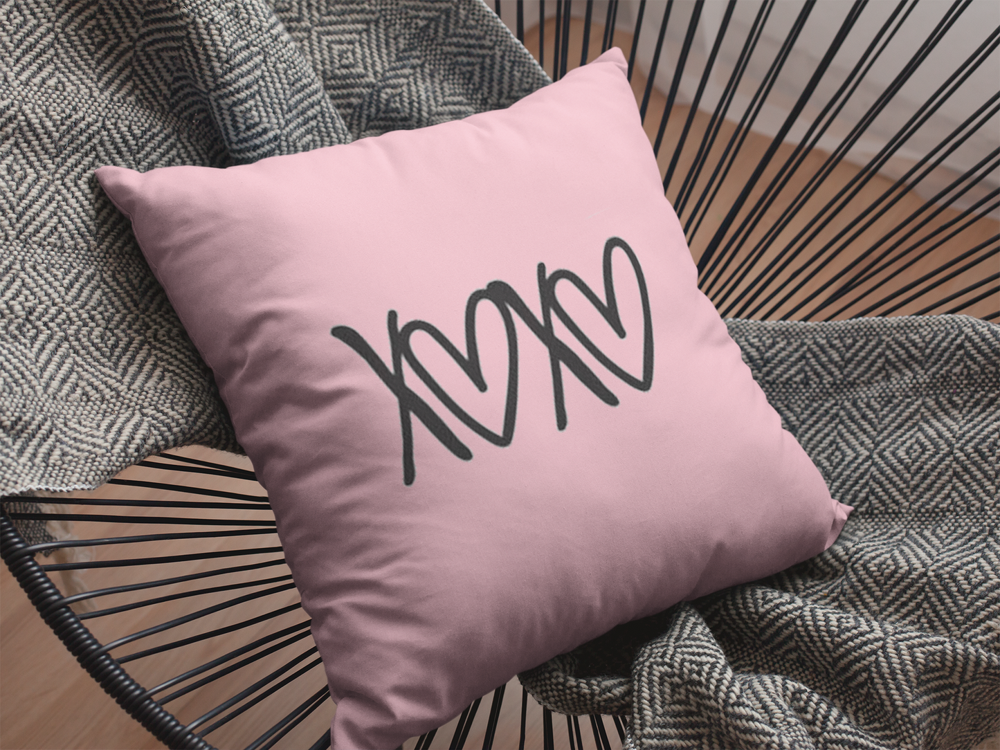 Heart Printed Cushion