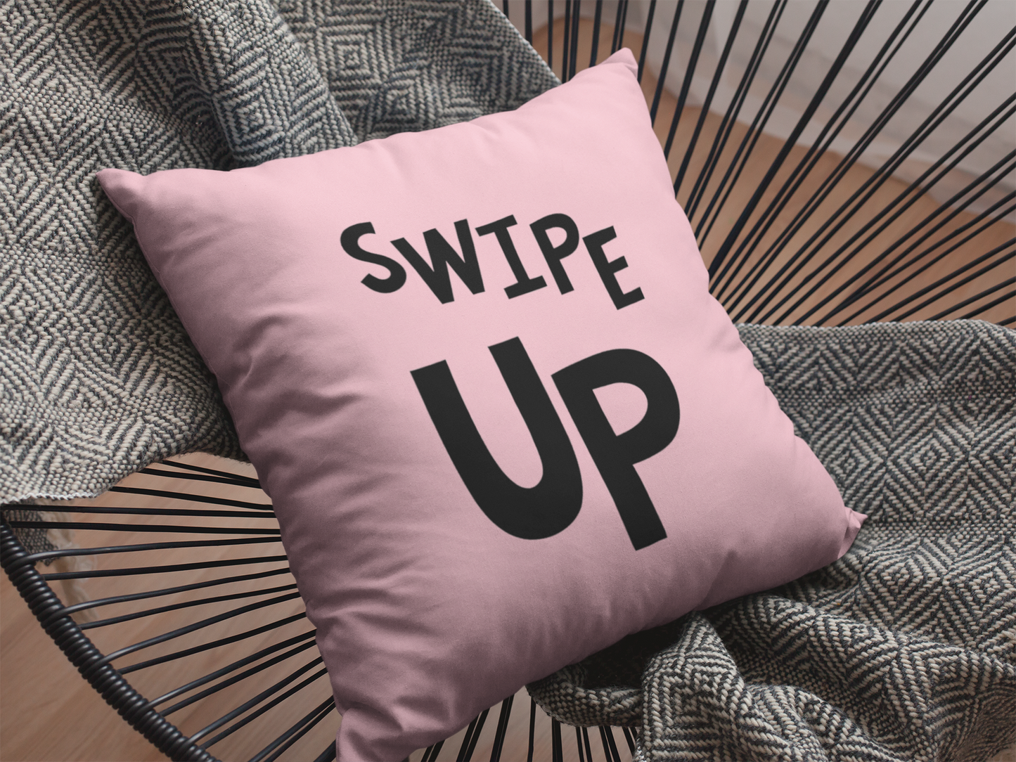 Swipe Up Printed Cushion
