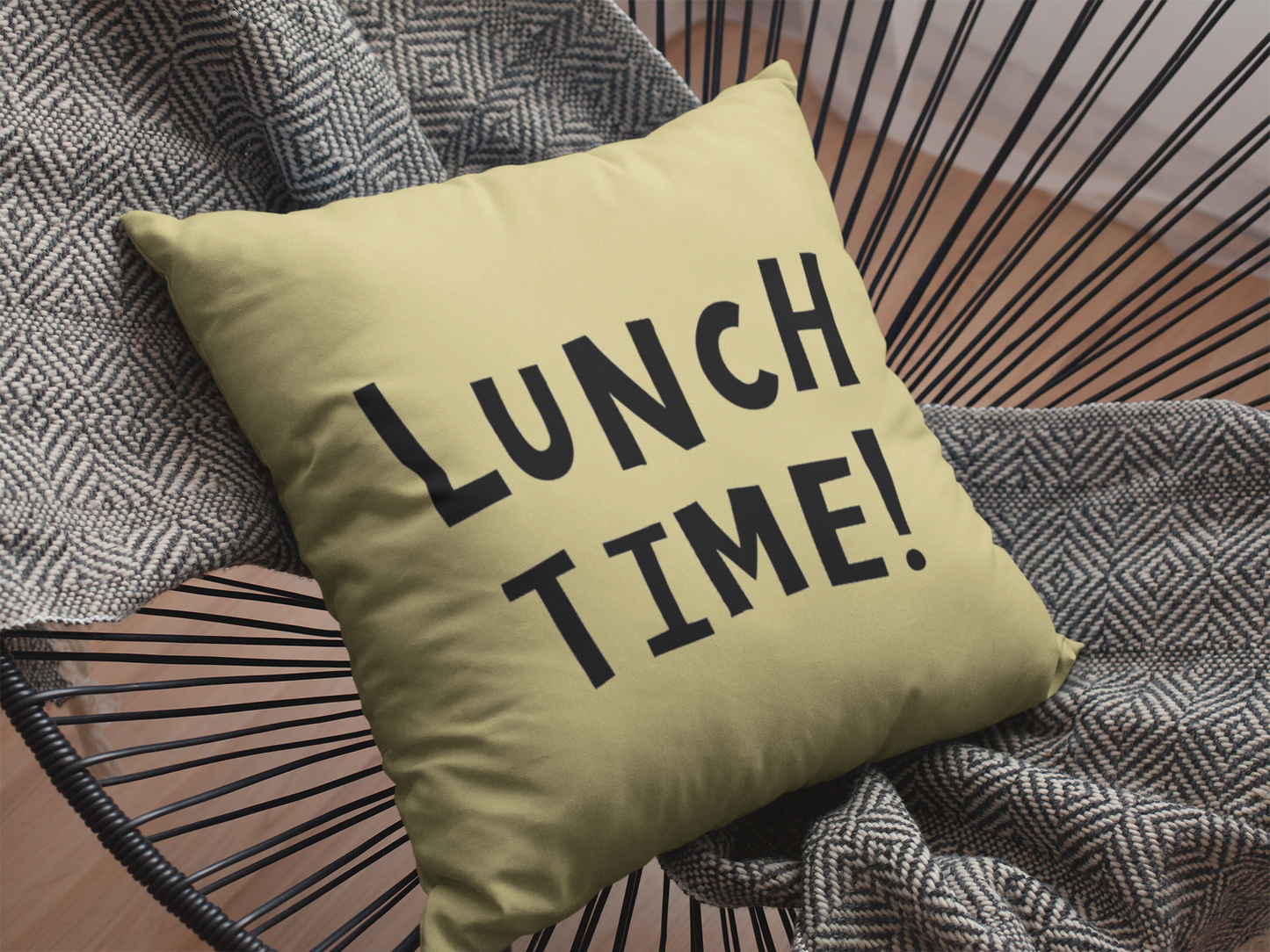 Lunch Time  Printed Cushion