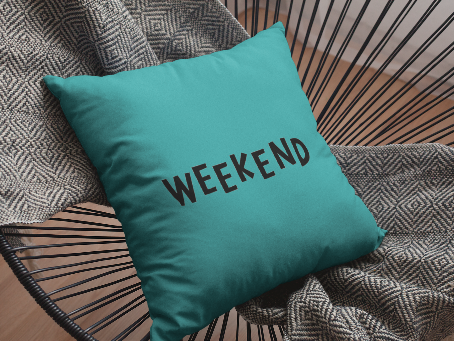Weekend  Printed Cushion