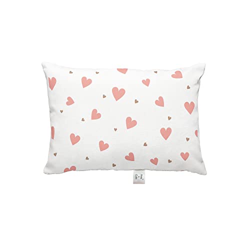 Prints and Cuts Toddler/Baby/New Born Pillow with Extra Soft Pillow Cover - Heart Art - 9" x 12" - Baby Pillow for Bedding, Bed Set - (Set of 1)