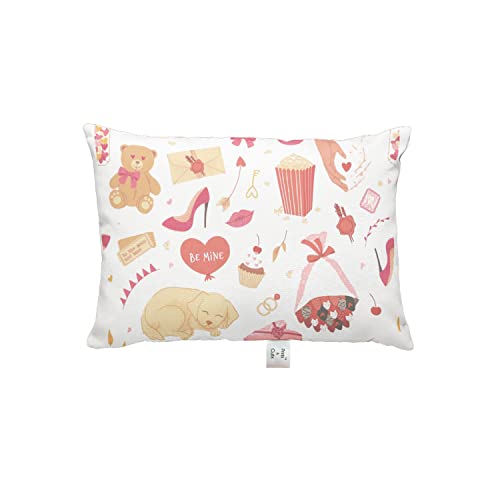 Prints and Cuts Toddler/Baby/New Born Pillow with Extra Soft Pillow Cover - Bear Letter - 9" x 12" - Baby Pillow for Bedding, Bed Set - (Set of 1)