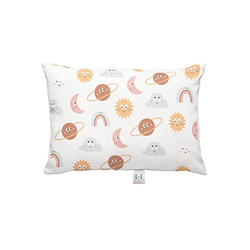 Prints and Cuts Toddler/Baby/New Born Pillow with Extra Soft Pillow Cover - Jupiter Moon - 9" x 12" - Baby Pillow for Bedding, Bed Set - (Set of 1)