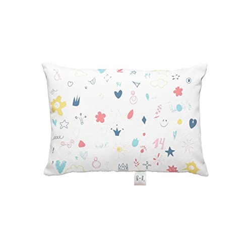 Prints and Cuts Toddler/Baby/New Born Pillow with Extra Soft Pillow Cover - Baby Love - 9" x 12" - Baby Pillow for Bedding, Bed Set - (Set of 1)