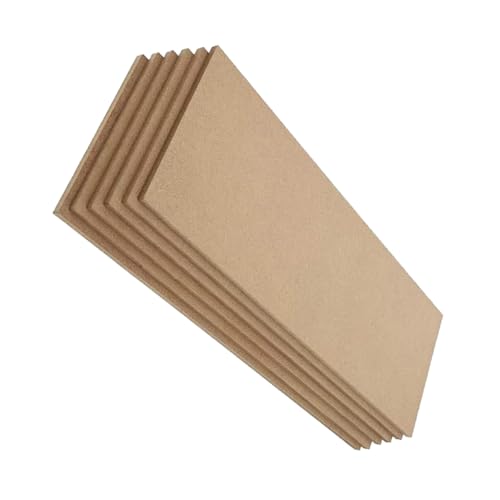 Pack of 5 MDF Rectangle Board Sheets (15 inch x 5 inch x 2 mm Thick), 15 Inch MDF Rectangular Boards for Art and Craft