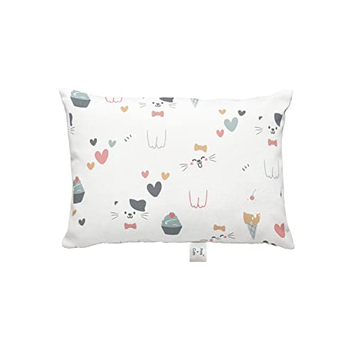 Prints and Cuts Toddler/Baby/New Born Pillow with Extra Soft Pillow Cover - Dog Love - 9" x 12" - Baby Pillow for Bedding, Bed Set - (Set of 1)