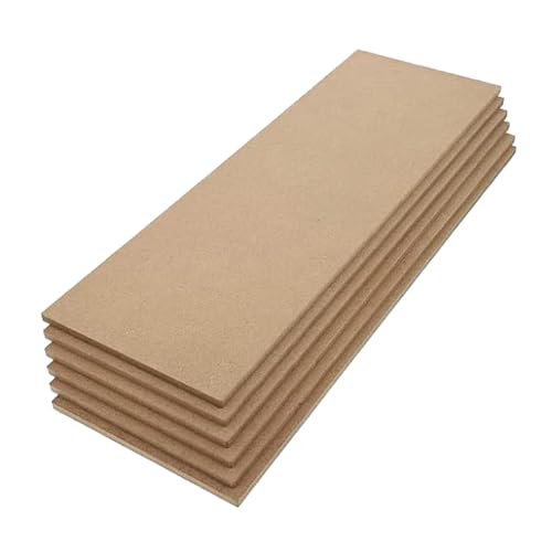 Pack of 5 MDF Rectangle Board Sheets (15 inch x 5 inch x 2 mm Thick), 15 Inch MDF Rectangular Boards for Art and Craft