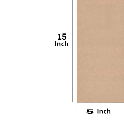 Pack of 5 MDF Rectangle Board Sheets (15 inch x 5 inch x 2 mm Thick), 15 Inch MDF Rectangular Boards for Art and Craft