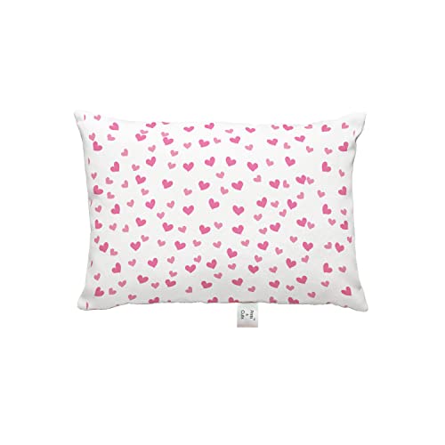 Prints and Cuts Toddler/Baby/New Born Pillow with Extra Soft Pillow Cover - Heart - 9" x 12" - Baby Pillow for Bedding, Bed Set - (Set of 1)