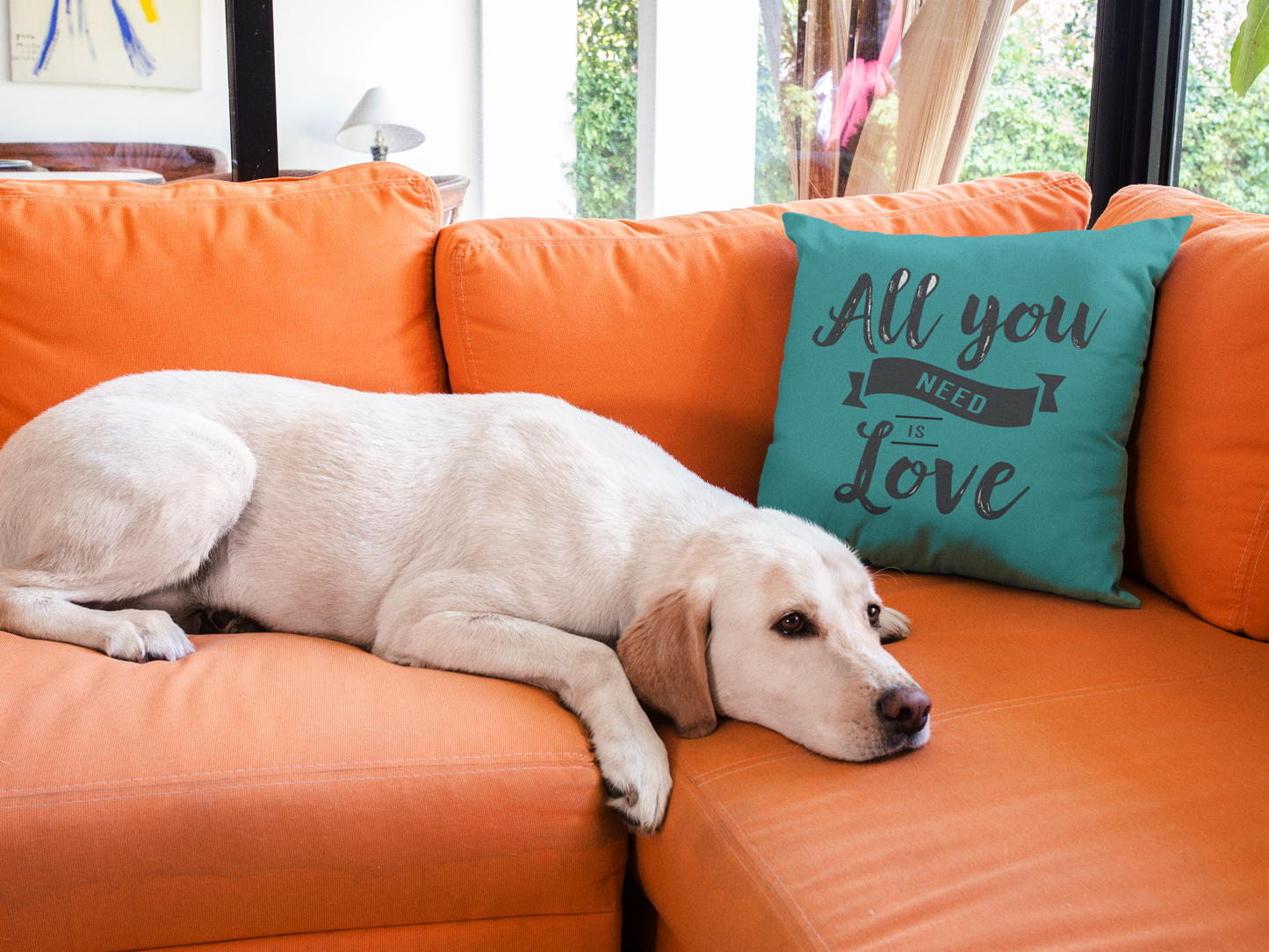 All You Need Is love Printed Cushion