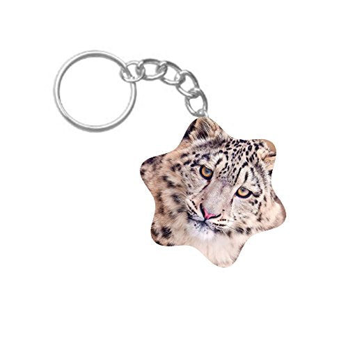 ShopTwiz Leopard Printed Wooden (Hexagon) Keyring