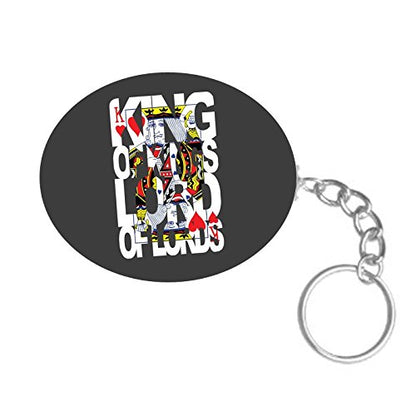 ShopTwiz King of Lords Printed Wooden (Oval Shape) Keyring