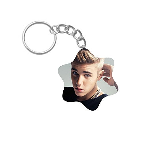 ShopTwiz Justin Bieber Printed Wooden (Hexagon) Keyring