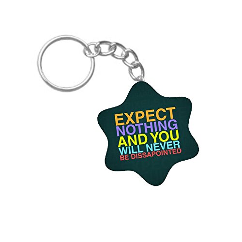 ShopTwiz Never Be Disappointed Printed Wooden (Hexagon) Keyring