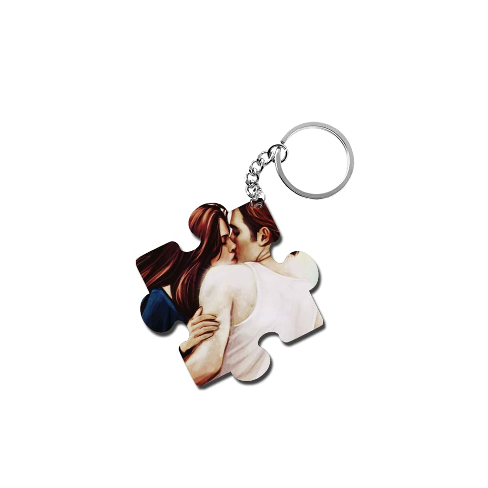 ShopTwiz Twilight Wooden Puzzle Key Ring (Set of 2)