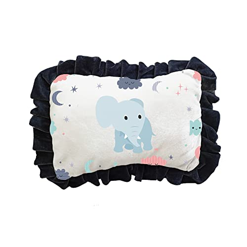 Prints and Cuts Elephant Infants Head Shape Ultra Soft Pillow for Kids/Toddler/Baby (0-2 Years)