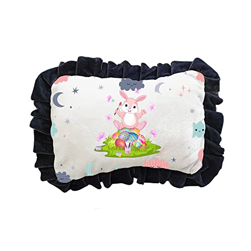 Prints and Cuts Bunnies Infants Head Shape Ultra Soft Pillow for Kids/Toddler/Baby (0-2 Years)