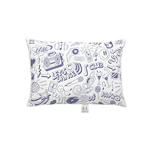 Prints and Cuts Toddler/Baby/New Born Pillow with Extra Soft Pillow Cover - Lets Party - 9" x 12" - Baby Pillow for Bedding, Bed Set - (Set of 1)