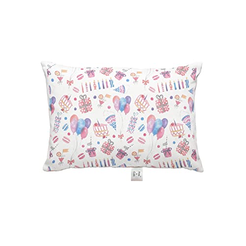 Prints and Cuts Toddler/Baby/New Born Pillow with Extra Soft Pillow Cover - Baloon Party - 9" x 12" - Baby Pillow for Bedding, Bed Set - (Set of 1)