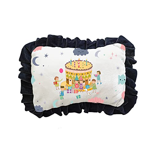 Prints and Cuts Cake Infants Head Shape Ultra Soft Pillow for Kids/Toddler/Baby (0-2 Years)