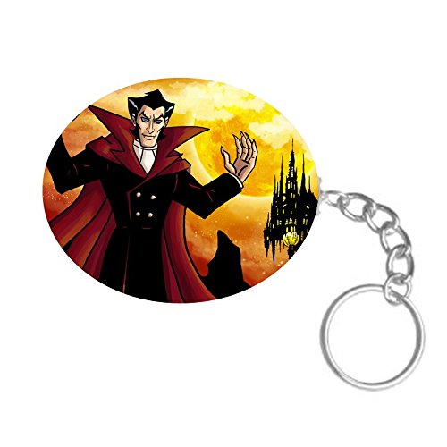 ShopTwiz Dracula Printed Wooden (Oval Shape) Keyring