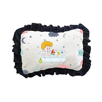 Prints and Cuts Bathing Infants Head Shape Ultra Soft Pillow for Kids/Toddler/Baby (0-2 Years)