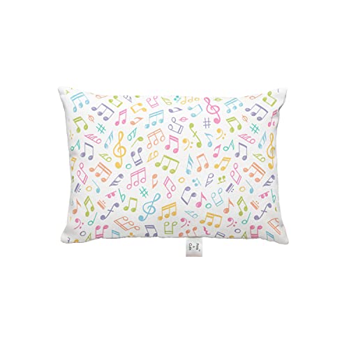 Prints and Cuts Toddler/Baby/New Born Pillow with Extra Soft Pillow Cover - Music Love - 9" x 12" - Baby Pillow for Bedding, Bed Set - (Set of 1)