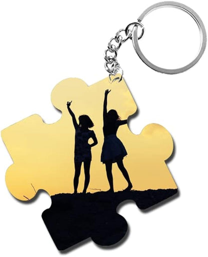 ShopTwiz Best Friends Wooden Puzzle Key Ring (Set of 2)