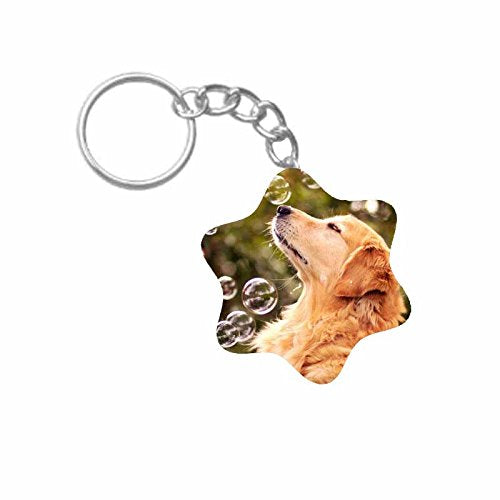 ShopTwiz Dog Swag Printed Wooden (Hexagon) Keyring