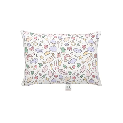 Prints and Cuts Toddler/Baby/New Born Pillow with Extra Soft Pillow Cover - Lady Cloud - 9" x 12" - Baby Pillow for Bedding, Bed Set - (Set of 1)