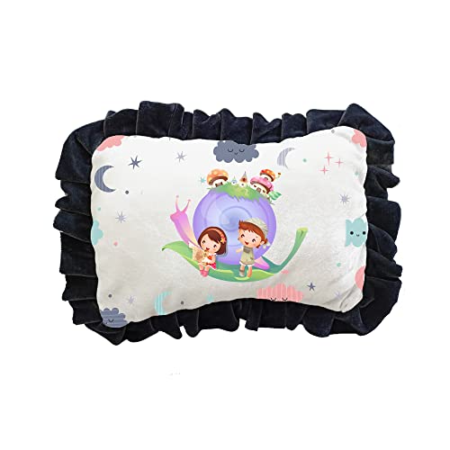 Prints and Cuts Kids Playing Infants Head Shape Ultra Soft Pillow for Kids/Toddler/Baby (0-2 Years)