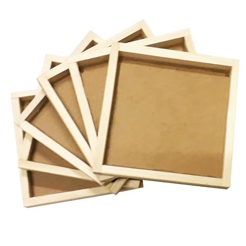 ShopTwiz Pine Wood Tray for Home Decor and Craft Projects - Painting, Wooden Sheet Craft, Decoupage, Resin Art Work & Decoration Original 6pcs Unfinished