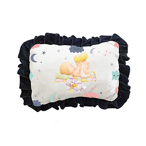 Prints and Cuts Baby Sleeping Infants Head Shape Ultra Soft Pillow for Kids/Toddler/Baby (0-2 Years)