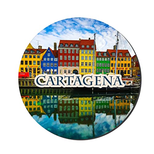 Prints and Cuts Cartagena Multicolor Decorative Large Fridge Magnet