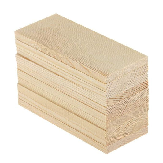 ShopTwiz 10 Pieces Natural Pine Wood Rectangle Board Panel for Arts Craft