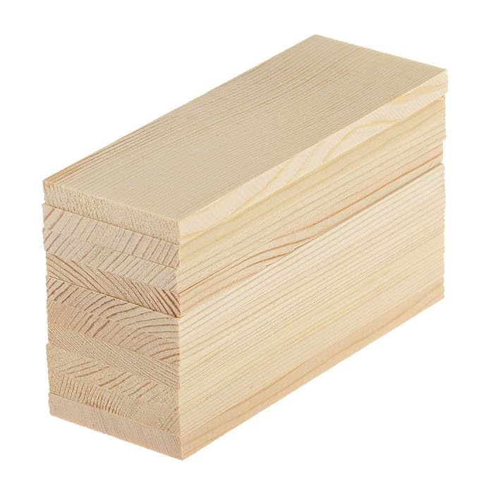 ShopTwiz 10 Pieces Natural Pine Wood Rectangle Board Panel for Arts Craft (Size 20 cm x 4cm x 6mm)