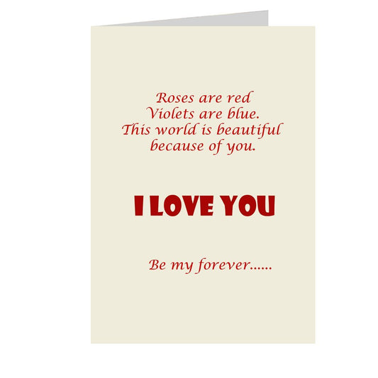ShopTwiz I Love You Printed Greeting Card