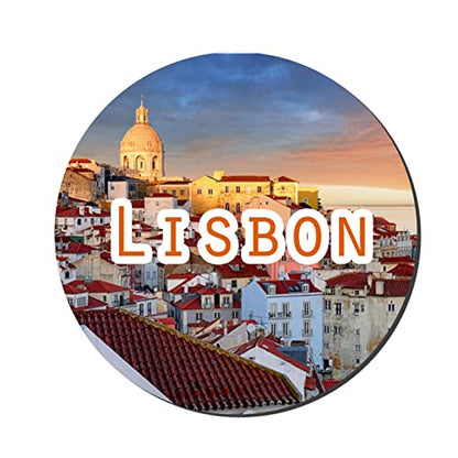 Prints and Cuts Lisbon City, Decorative Large Fridge Magnet