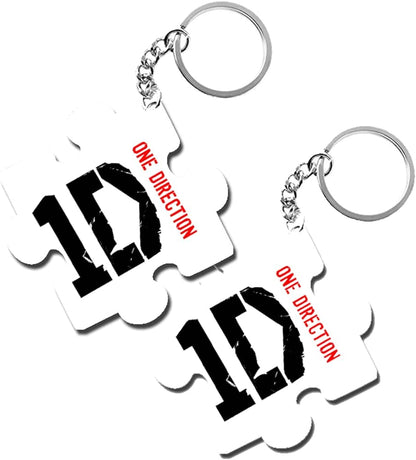 ShopTwiz 1D (One Direction) Wooden Puzzle Key Ring (Set of 2)